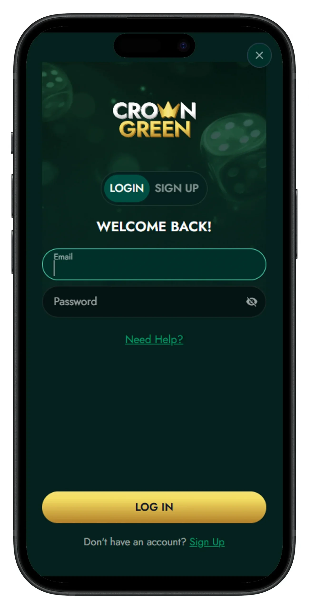 Crowngreen Casino App Login Process